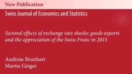 Artikel zu sektoralen Effekten von Wechselkursschocks auf Güterexporte im Swiss Journal of Economics and Statistics veröffentlicht